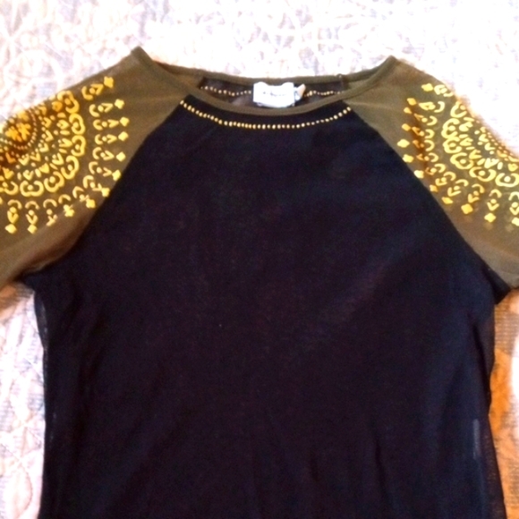 VTG Calvin Klein Tribal, Sheer Top - Picture 1 of 7